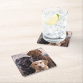 Labrador Retrievers Vierkante Kartonnen Onderzetter (Insitu)