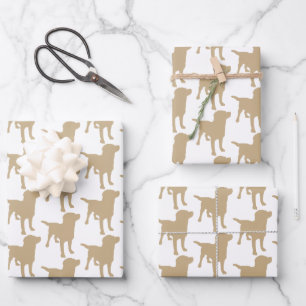 Labrador Retrievers Yellow Dog Pattern Inpakpapier Vel