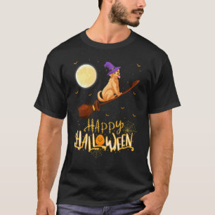 Labrador rijdt Heks Shotgun Labrador Hond Hallowee T-shirt