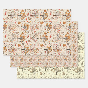 Labrador Schattigee Herfst herfstpatroon Inpakpapier Vel