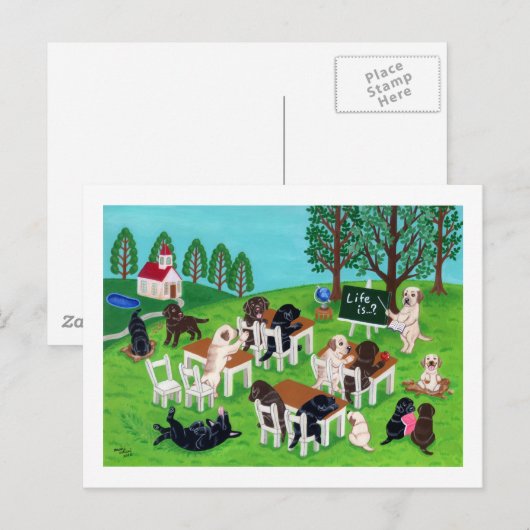Labrador School Briefkaart (Voorkant / Achterkant)