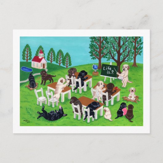 Labrador School Briefkaart (Voorkant)