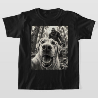 Labrador Selfie met grote voet plezier Hondenliefh T-shirt