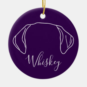 Labrador Sierade (Om Logo) Keramisch Ornament