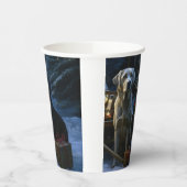 Labrador Sneeuw Slede Kerst Decoratie Papieren Bekers (Links)