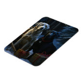 Labrador Snowy Sleigh Kerst Decor Magneet (Linkerzijde)