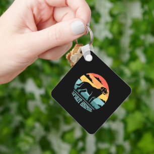 Labrador Spirit Dier Vintage & Retro Zonsondergang Sleutelhanger