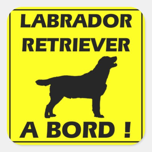 Labrador-sticker Vierkante Sticker (Voorkant)