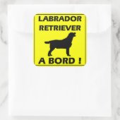 Labrador-sticker Vierkante Sticker (Tas)