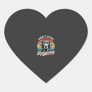 Labrador Stop Niet Met Ophaal Retro Hond Hart Sticker