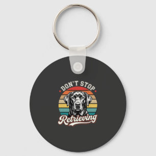 Labrador Stop Niet Met Ophaal Retro Hond Sleutelhanger