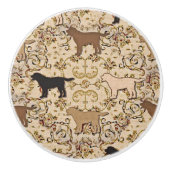 Labrador-terugtrekhondlade Keramische Knop (Voorkant)