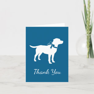 Labrador Theme - Dog Baby shower Blue Lab Bedankkaart