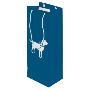 Labrador Theme - Dog Baby shower Blue Lab Wijn Cadeautas