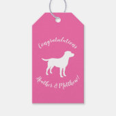 Labrador Theme Dog Baby shower Pink Lab Cadeaulabel (Voorkant)