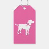 Labrador Theme Dog Baby shower Pink Lab Cadeaulabel (Voorkant)