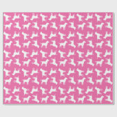 Labrador Theme Dog Baby shower Pink Lab Cadeaupapier (Vlak)