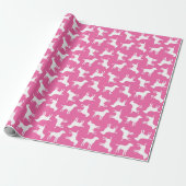 Labrador Theme Dog Baby shower Pink Lab Cadeaupapier (Uitgerold)