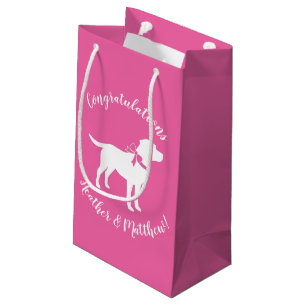 Labrador Theme Dog Baby shower Pink Lab Klein Cadeauzakje