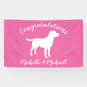 Labrador Theme Dog Baby shower Pink Lab Spandoek