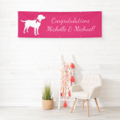 Labrador Theme Dog Baby shower Pink Lab Spandoek (Insitu)