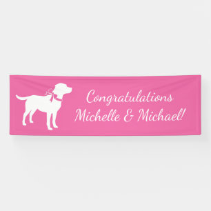 Labrador Theme Dog Baby shower Pink Lab Spandoek