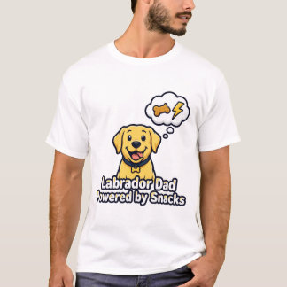 Labrador Vader, aangedreven door snacks T-shirt