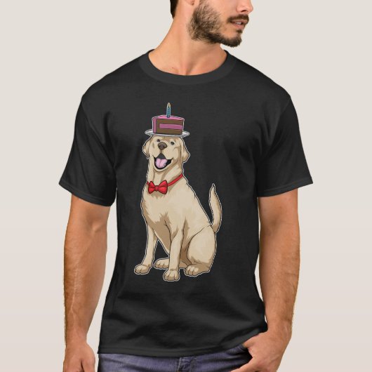 Labrador verjaardagstaart t-shirt (Voorkant)