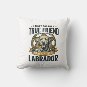 Labrador Ware Vriend Vintage Hondenliefhebber Desi Kussen