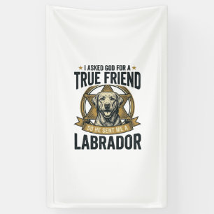 Labrador Ware Vriend Vintage Hondenliefhebber Ontw Spandoek