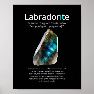 Labradorite kristal steen betekent poster
