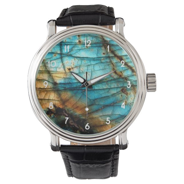Labradorite look horloge (Voorkant)