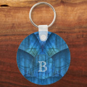 Labradorite Pareltjes Monogram Sleutelhanger (Voorkant)