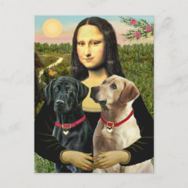 Labradorpaar (B+Y) - Mona Lisa Briefkaart