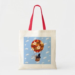Labradors en Warm-luchtballonverf Tote Bag