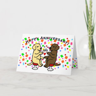 Labradors Huwelijksverjaardag Kaart