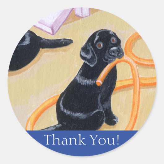 Labradors voor pools ronde sticker (Voorkant)