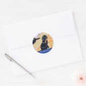 Labradors voor pools ronde sticker (Envelop)