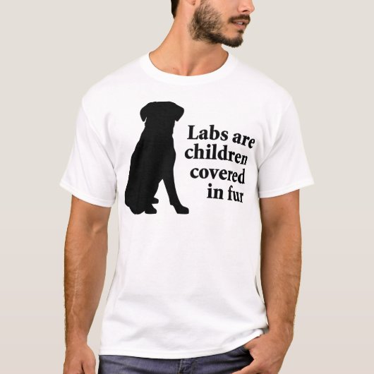 Labradors zijn vier kinderen t-shirt (Voorkant)