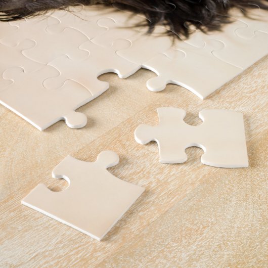 Labraoodle black jigsaw puzzle (Côté)