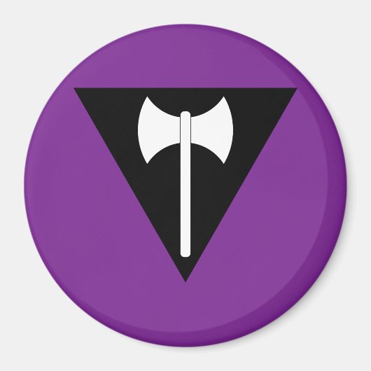 Labrys Lesbian Flag Magneet (Voorkant)