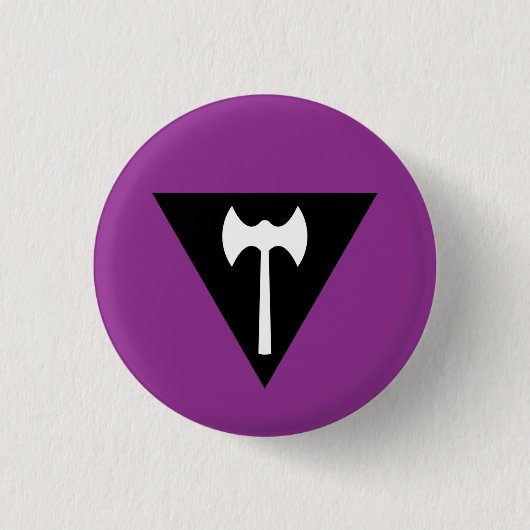 Labrys Lesbian Pride Flag Badge Ronde Button 3,2 Cm (Voorkant)