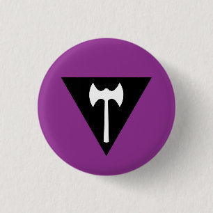 Labrys Lesbian Pride Flag Badge Ronde Button 3,2 Cm