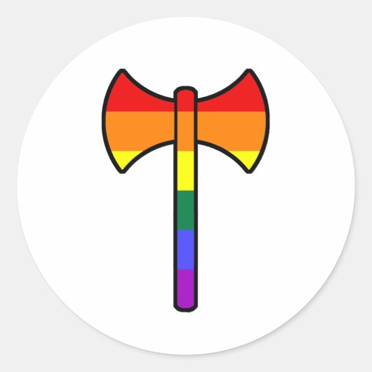 Labrys Ronde Sticker (Voorkant)