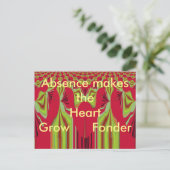 L'absence rend le coeur de croissance Fonder carte (Debout devant)