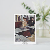 L'Absinthe by Edgar Degas Briefkaart (Staand voorkant)