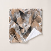 L'abstraction grise, brune. (Gant de toilette)