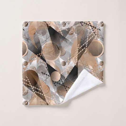L'abstraction grise, brune. ensemble de serviettes (Gant de toilette)