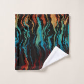 L'abstrait incendie (Gant de toilette)