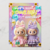 Labubu Birthday Invitation (Devant / Derrière)